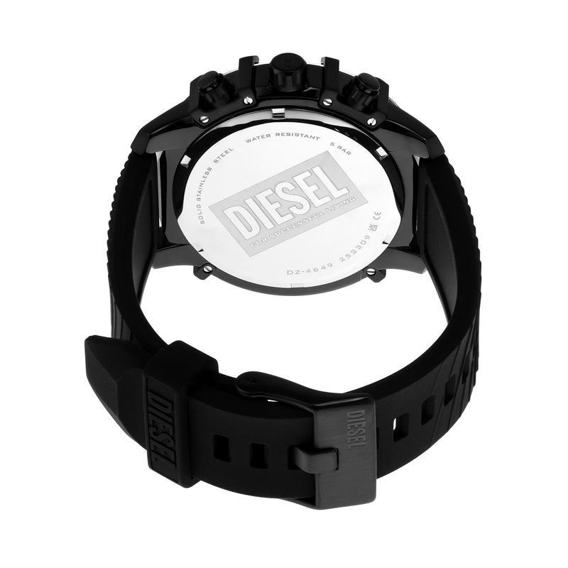 Diesel Griffed Black Dial Chronograph Men's Watch and Bracelet Set DZ4650SET