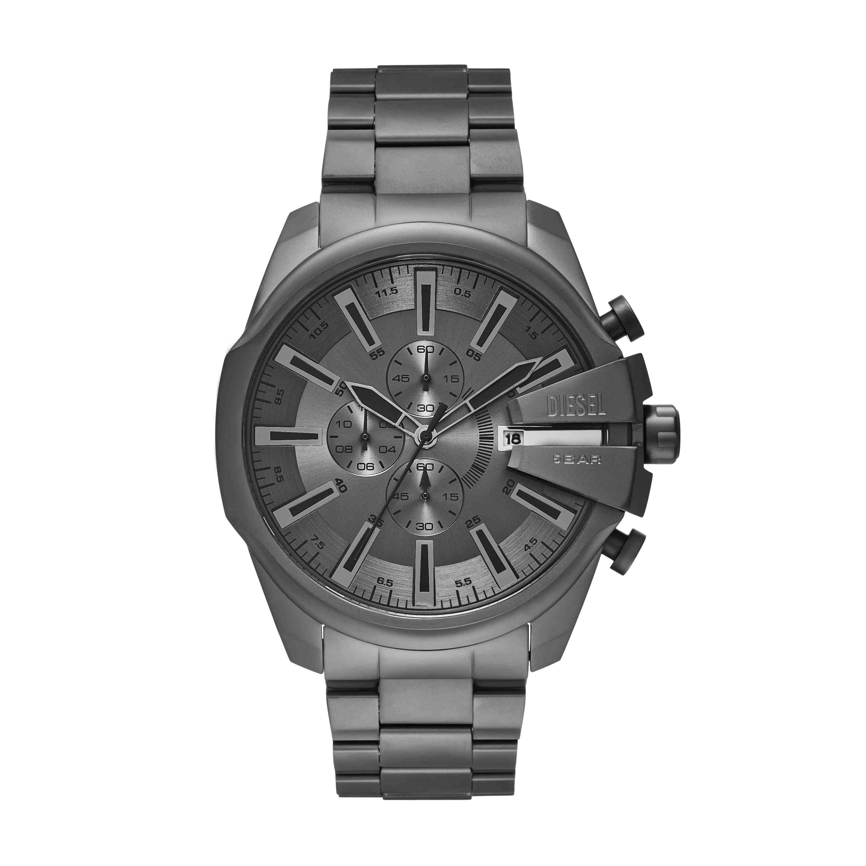 Diesel Mega Chief Slim Chronograph Gray Stainless Steel Watch DZ4676