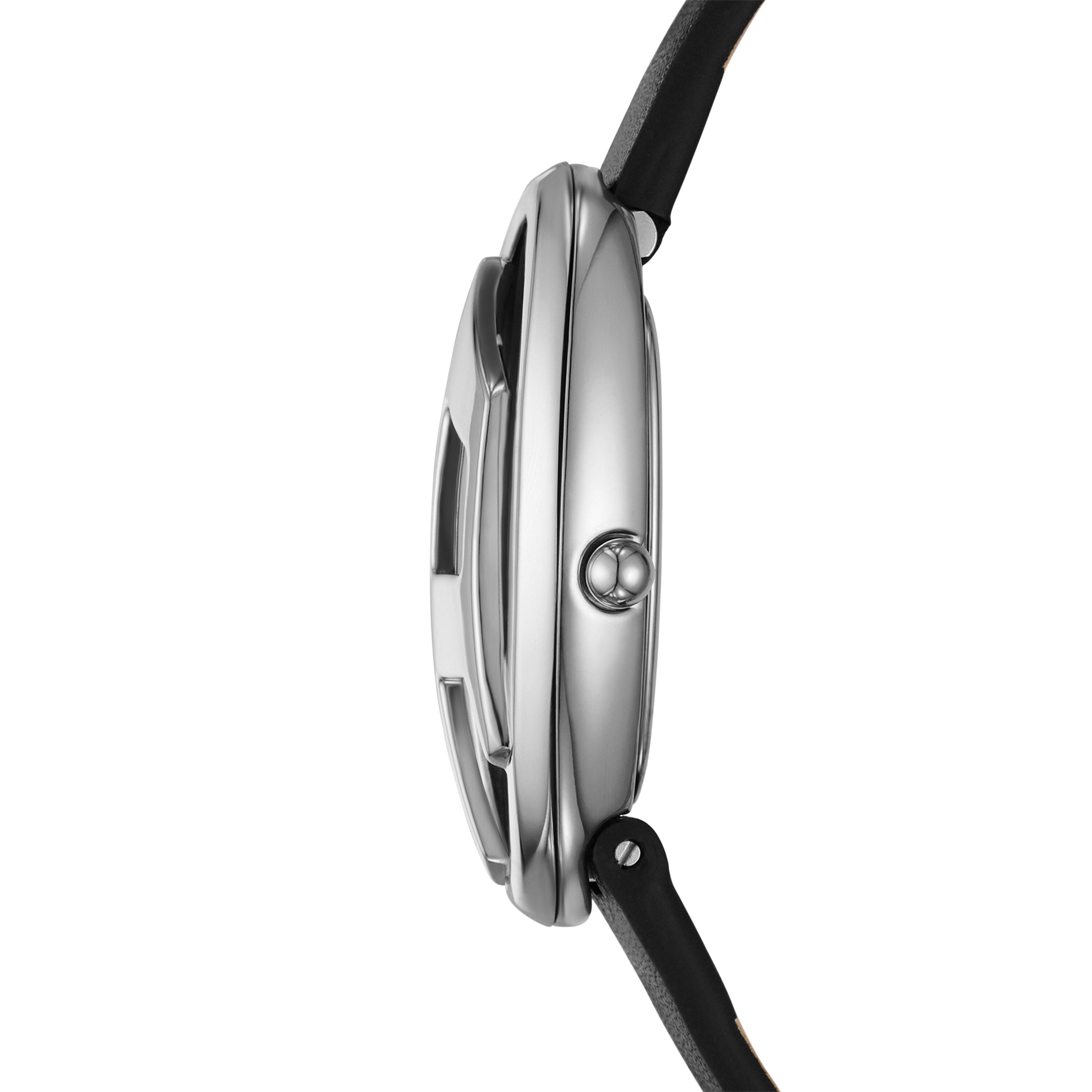 Diesel D-Era Two Hand Black Leather Black Dial Watch DZ5612