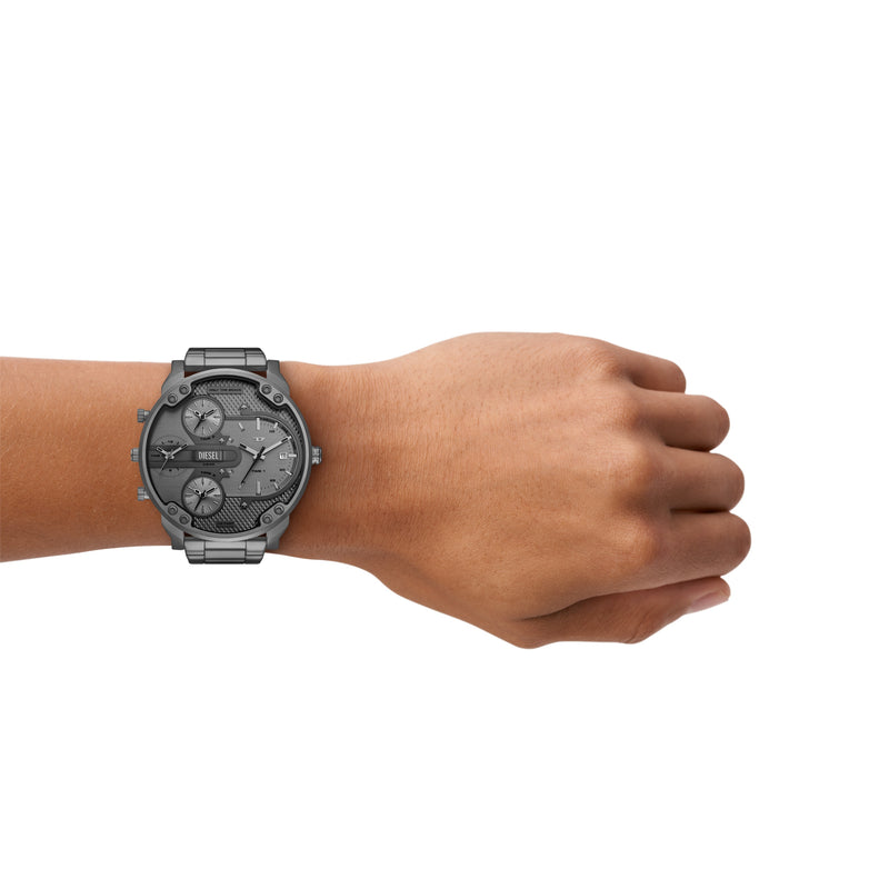 Diesel Mr. Daddy Slim Grey Dial Stainless Steel Watch DZ7487