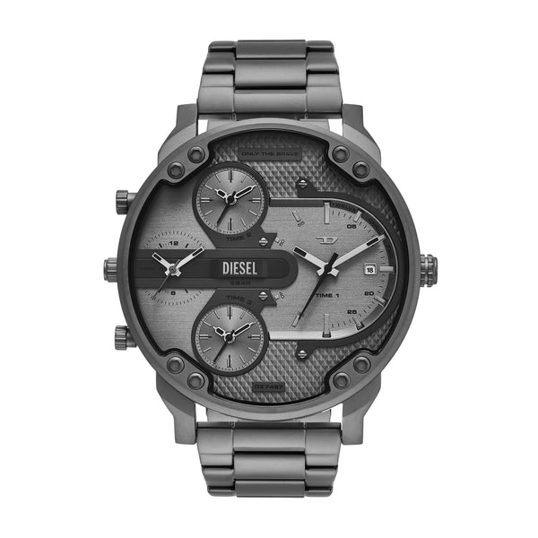 Diesel Mr. Daddy Slim Grey Dial Stainless Steel Watch DZ7487