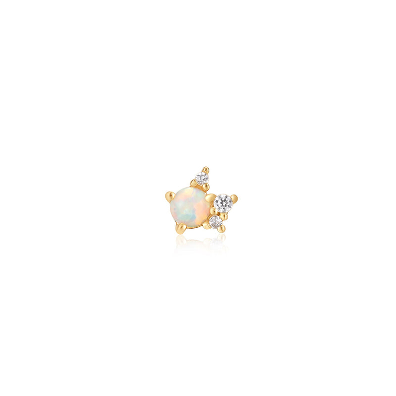 Ania Haie Gold Kyoto Opal Sparkle Crown Barbell Single Earring E047-05G