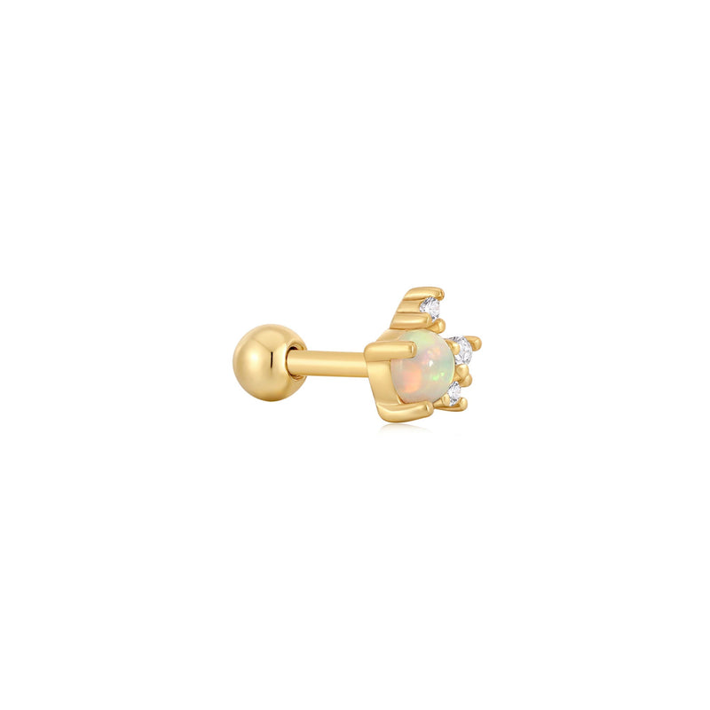 Ania Haie Gold Kyoto Opal Sparkle Crown Barbell Single Earring E047-05G