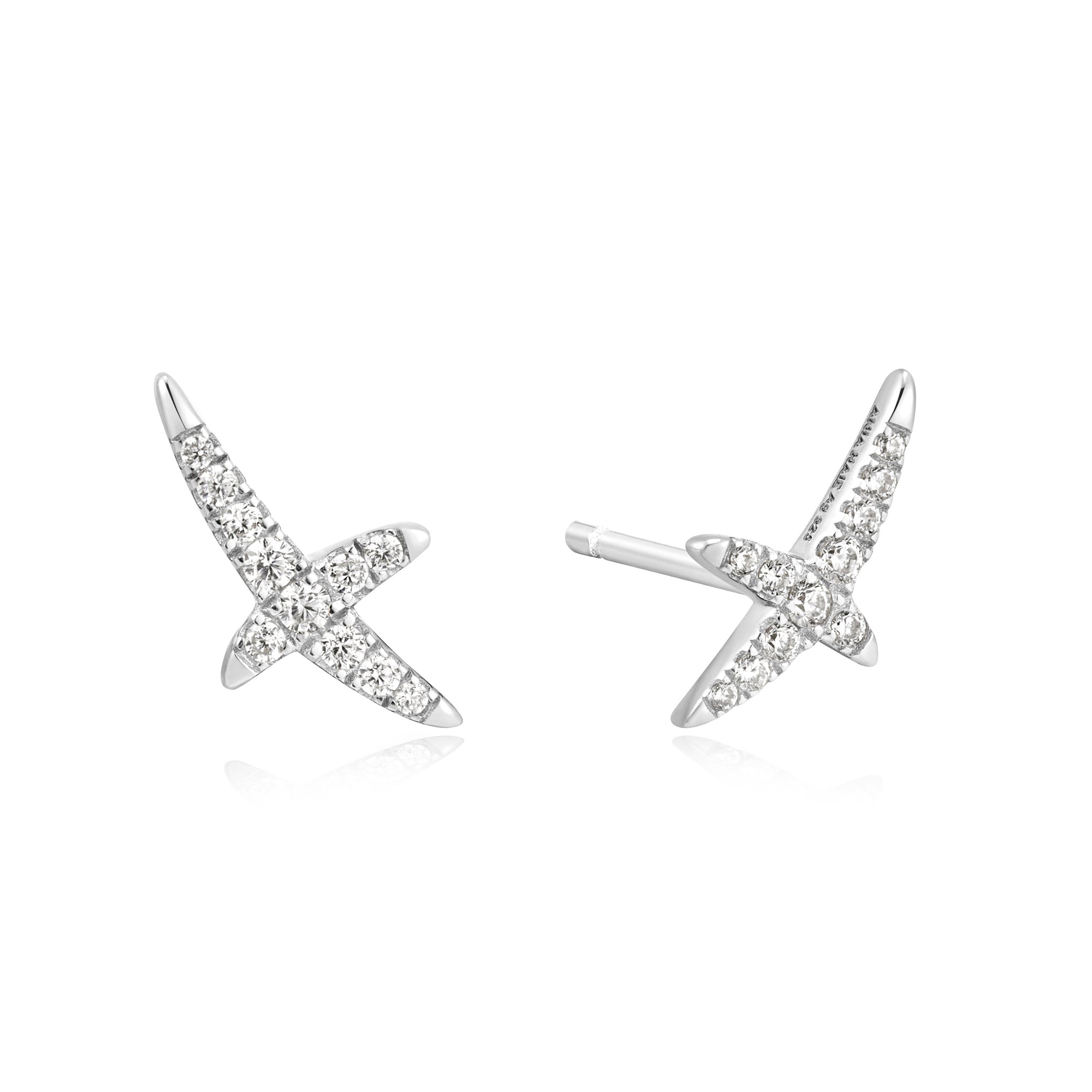 Ania Haie Silver Kiss Pave Studs Elegant Trendy Affordable Earrings