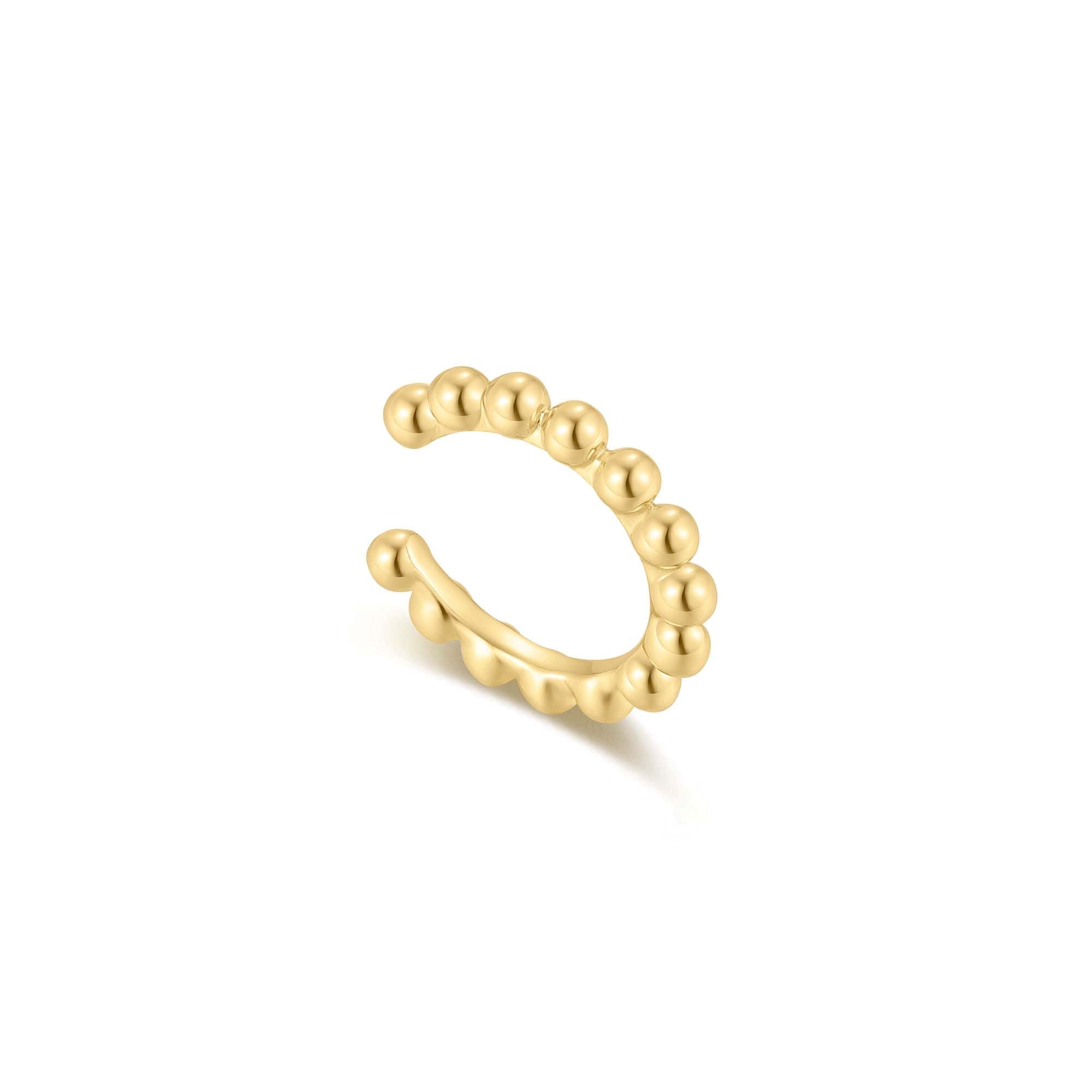 Gold Beaded Ear Cuff Elegant Design for Subtle Everyday Style