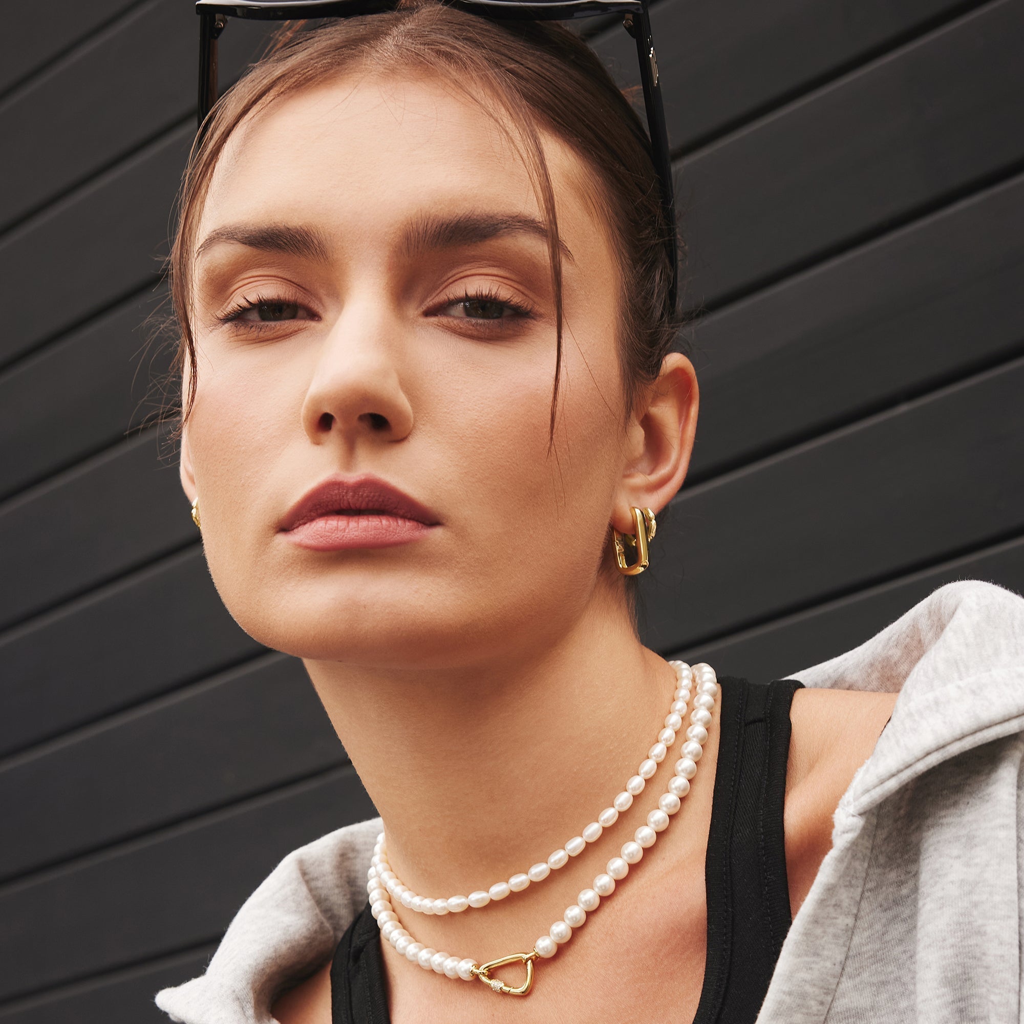 Ania Haie Gold Pearl Beaded Necklace Modern Luxury Trendy Design
