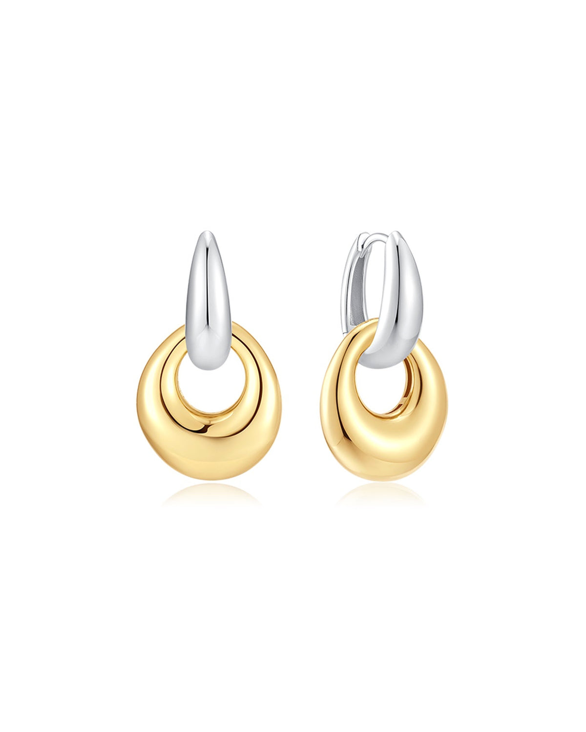 Ania Haie Gold Hollow Organic Pebble Drop Earrings E076-20G E076-20G front packshot