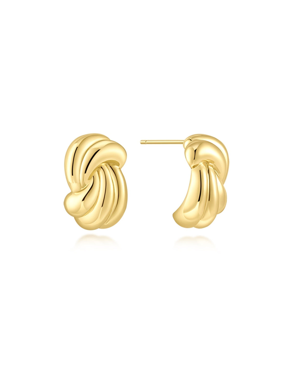 Ania Haie Gold Ripple Twist Stud Earrings E077-04G E077-04G front packshot