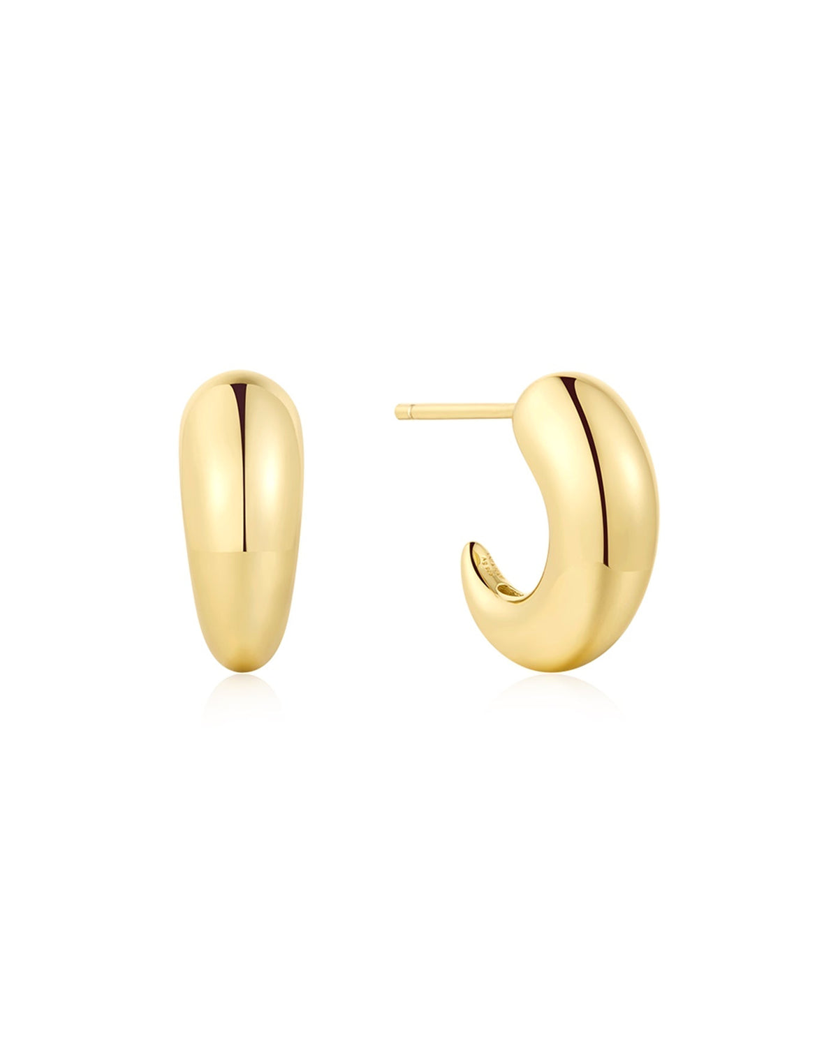 Ania Haie Gold Dome Stud Hoop Earrings E078-06G E078-06G front packshot