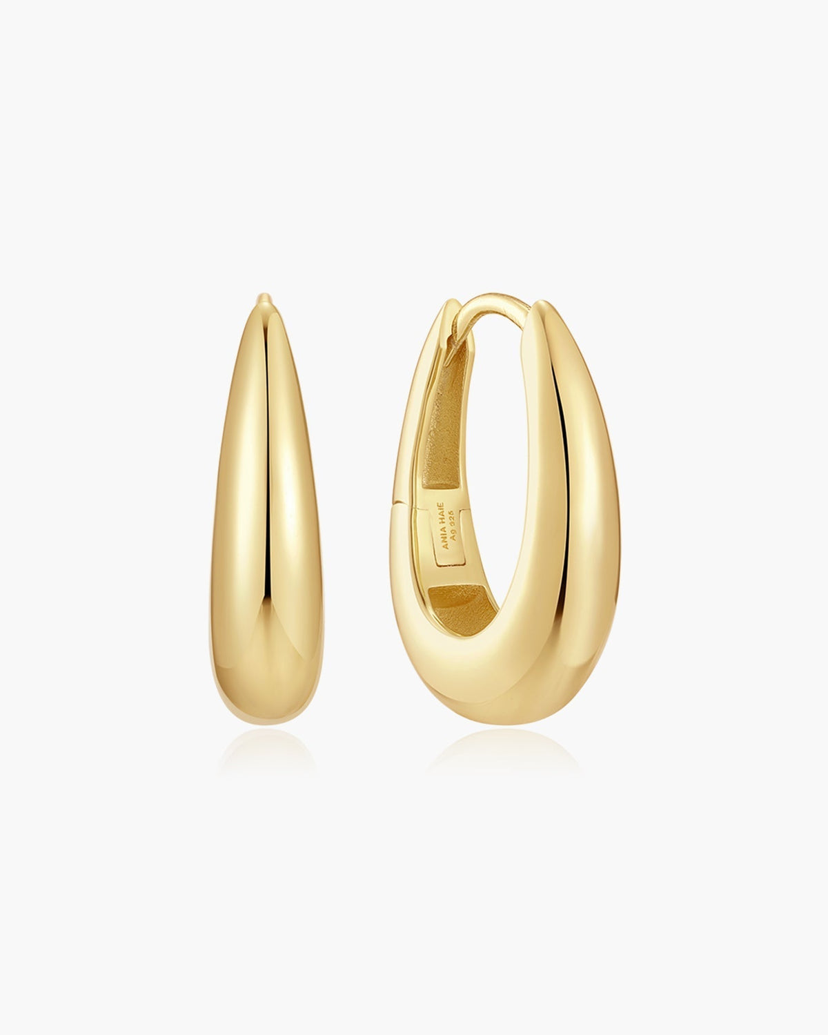 Ania Haie Gold Classic Dome Hoop Earrings E078-11G E078-11G front packshot