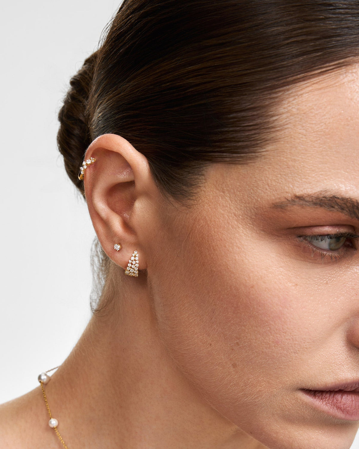 Ania Haie Gold Mini Five-Prong Sparkle Stud Earrings