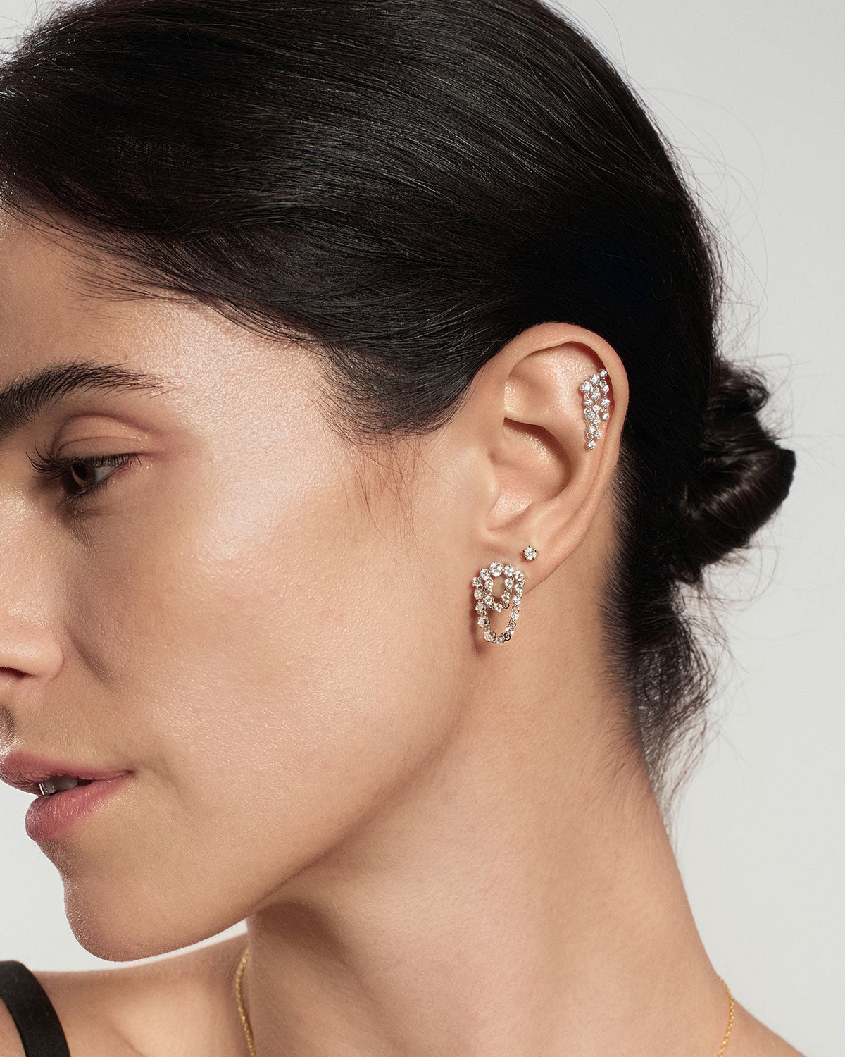 Ania Haie Silver Mini Five-Prong Sparkle Stud Earrings