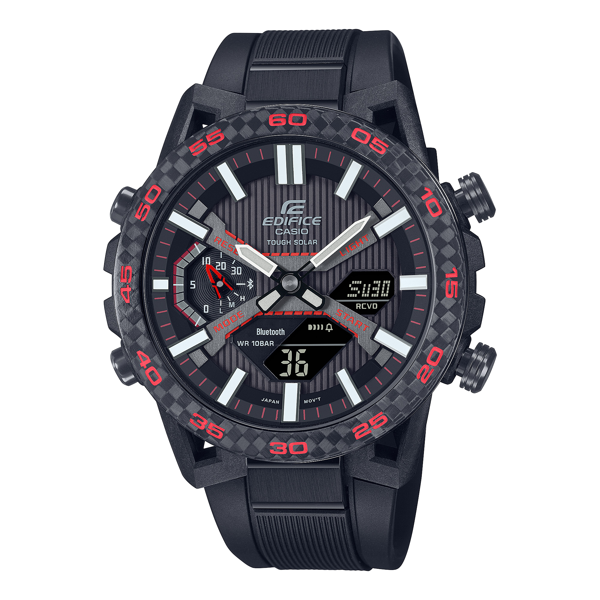 Casio Edifice Sospensione Black Resin Band Watch ECB2000PB-1A