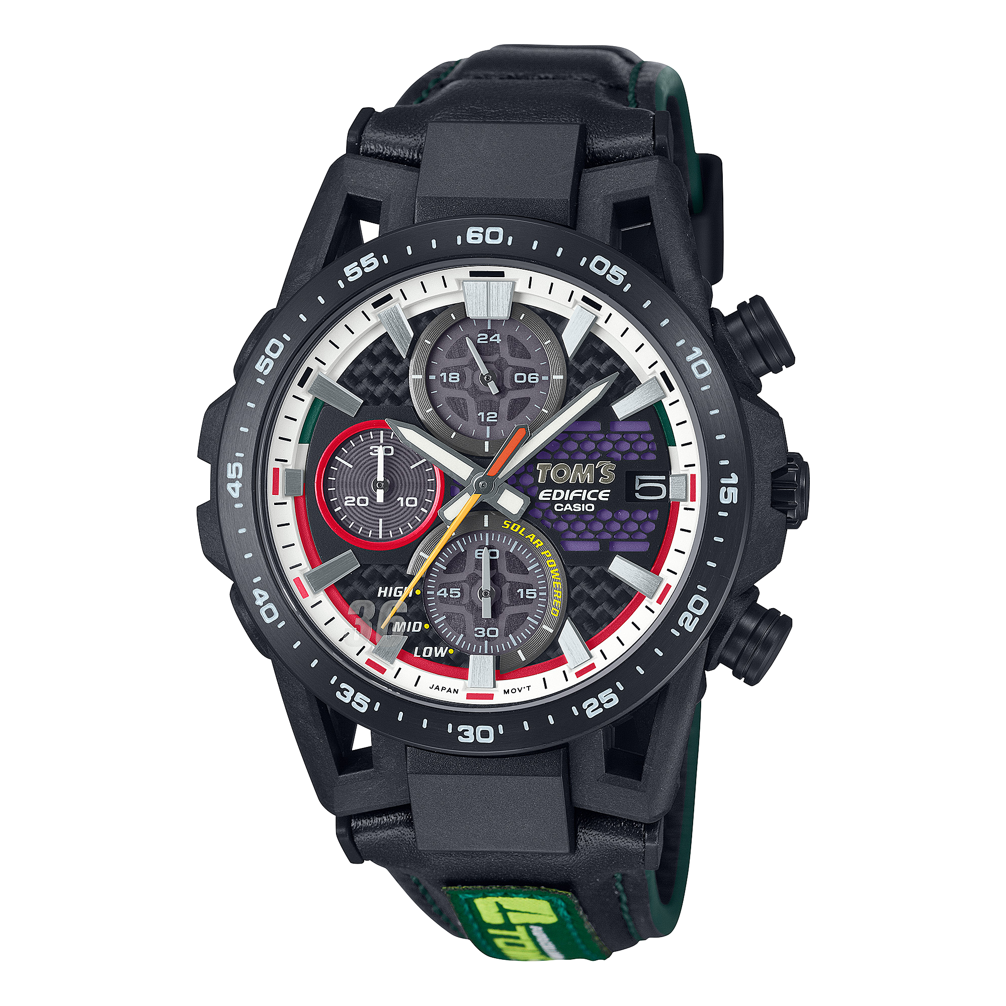 Casio Edifice Sospensione Black Leather Strap Watch EFSS641TMS-1A