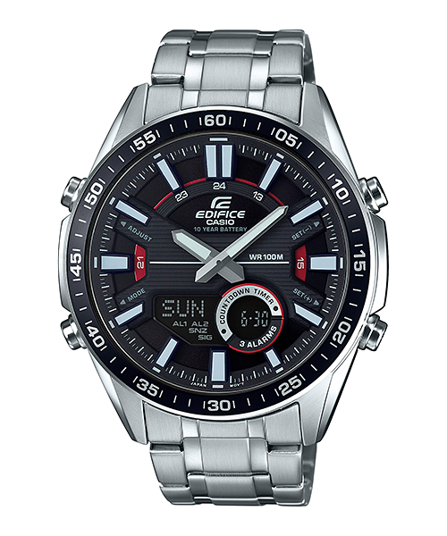 Casio Edifice Analog-Digital Stainless Steel Watch EFVC100D-1A