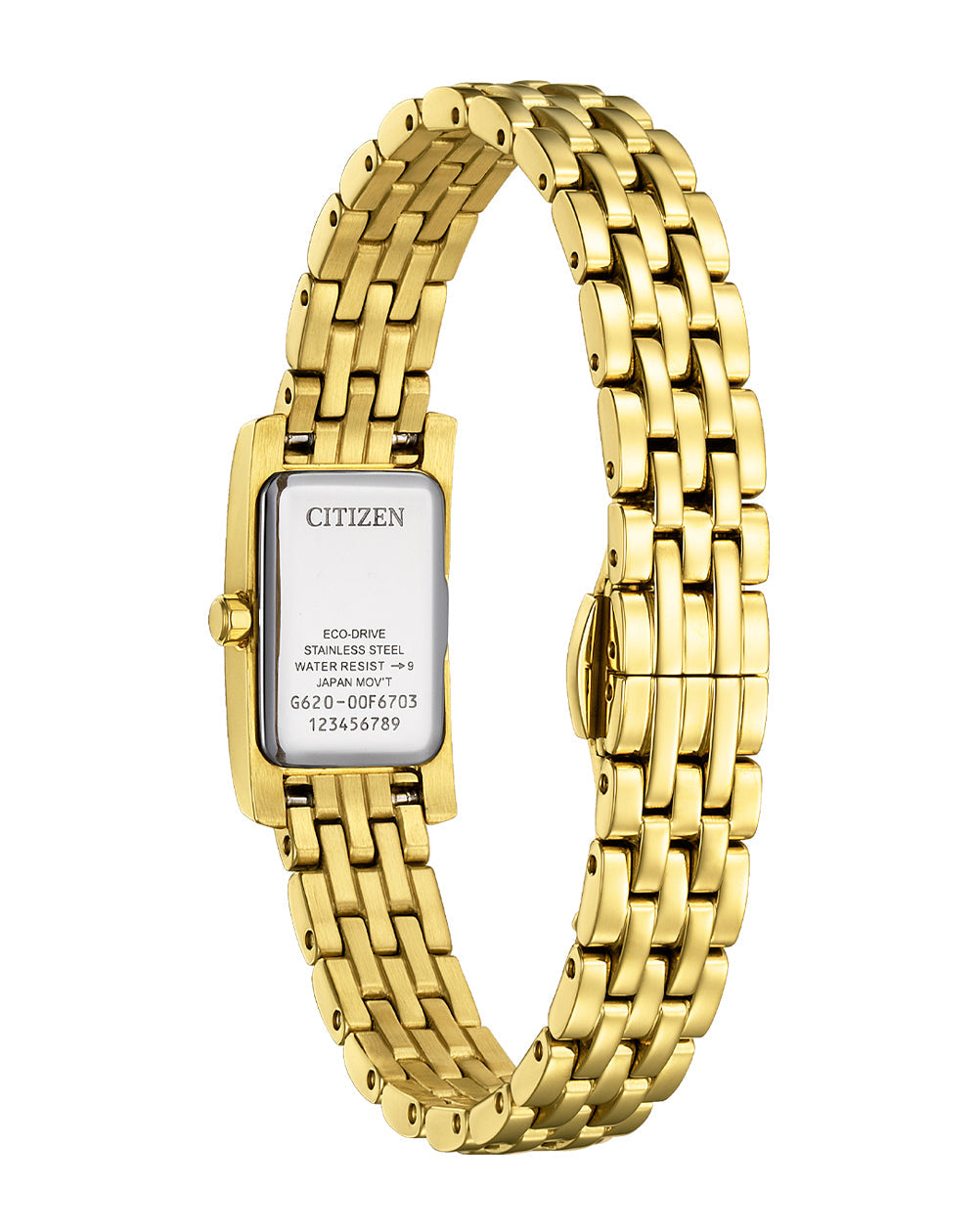 Citizen Eco-Drive Mother of Pearl Dial Gold Stainless Steel Watch EG7112-59D