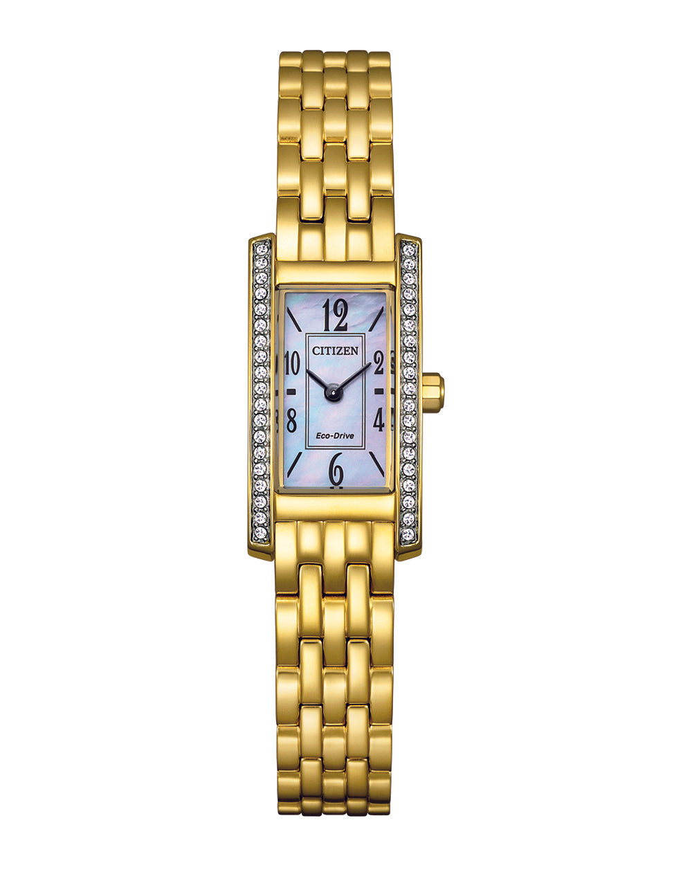 Citizen Eco-Drive Mother of Pearl Dial Gold Stainless Steel Watch EG7112-59D