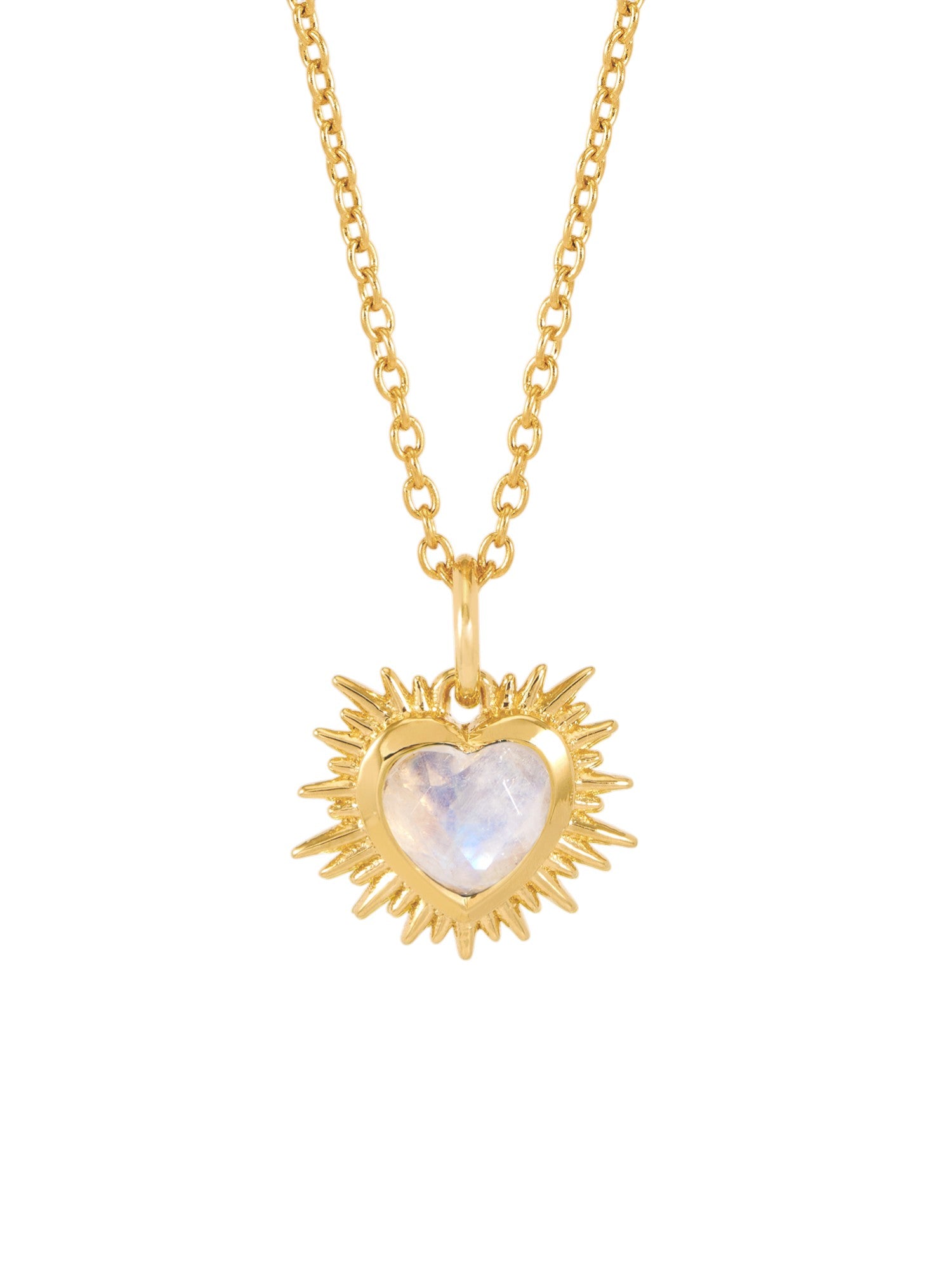 Rachel Jackson Electric Love Birthsone Heart Necklace Gold JUNE