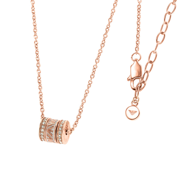 Armani Elegant Rose Gold Crystal Necklace EGS2973221