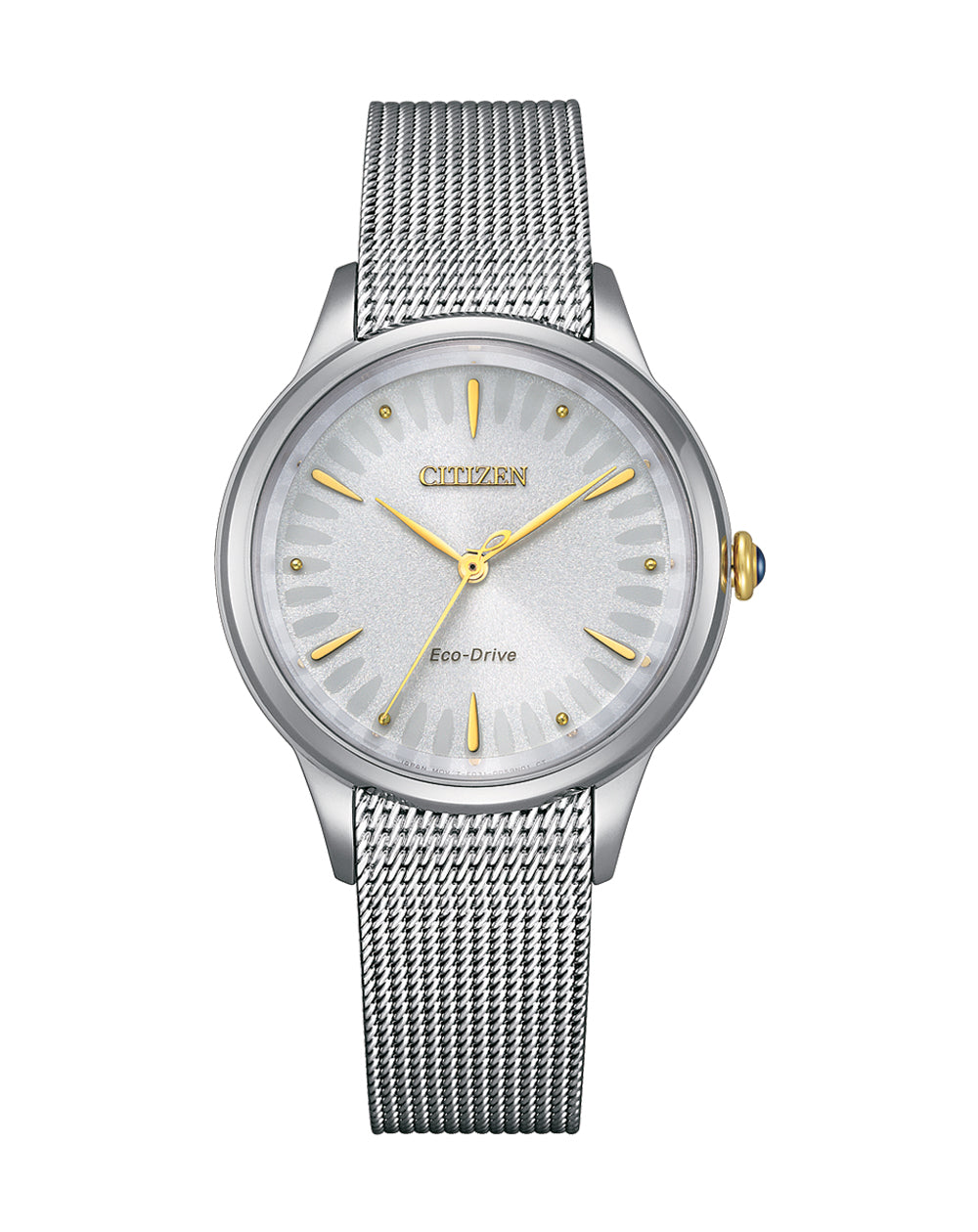 Citizen Eco-Drive Stainless Steel White Dial Watch EM0814- 83A