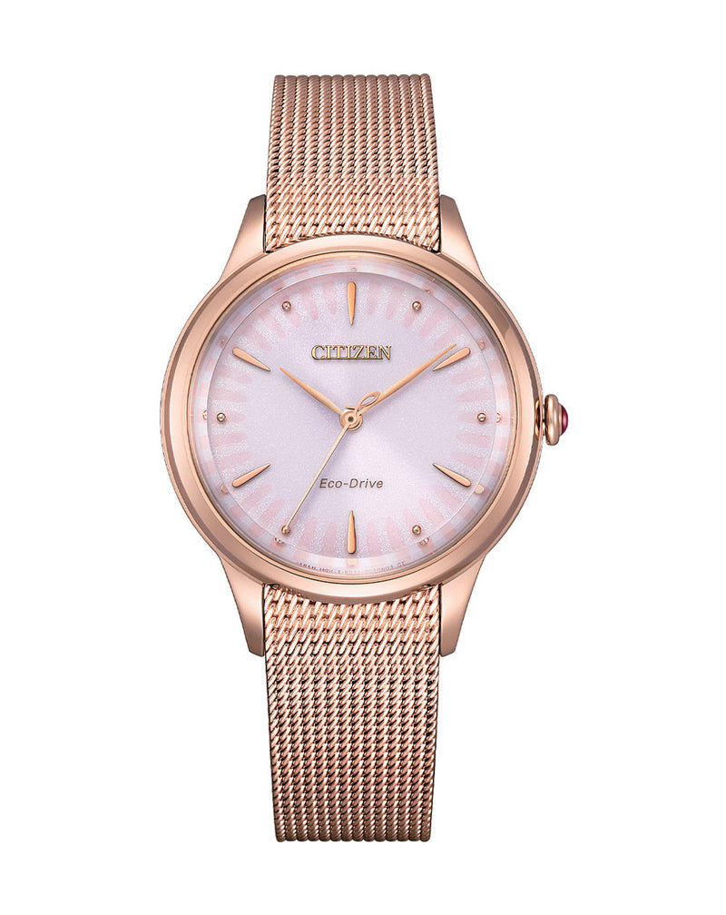 Citizen eco drive watch clearance pink face