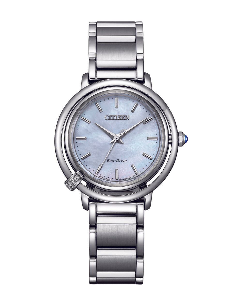 Citizen Eco-Drive Stainless Steel Mother of Pearl Dial Watch EM1090-60D