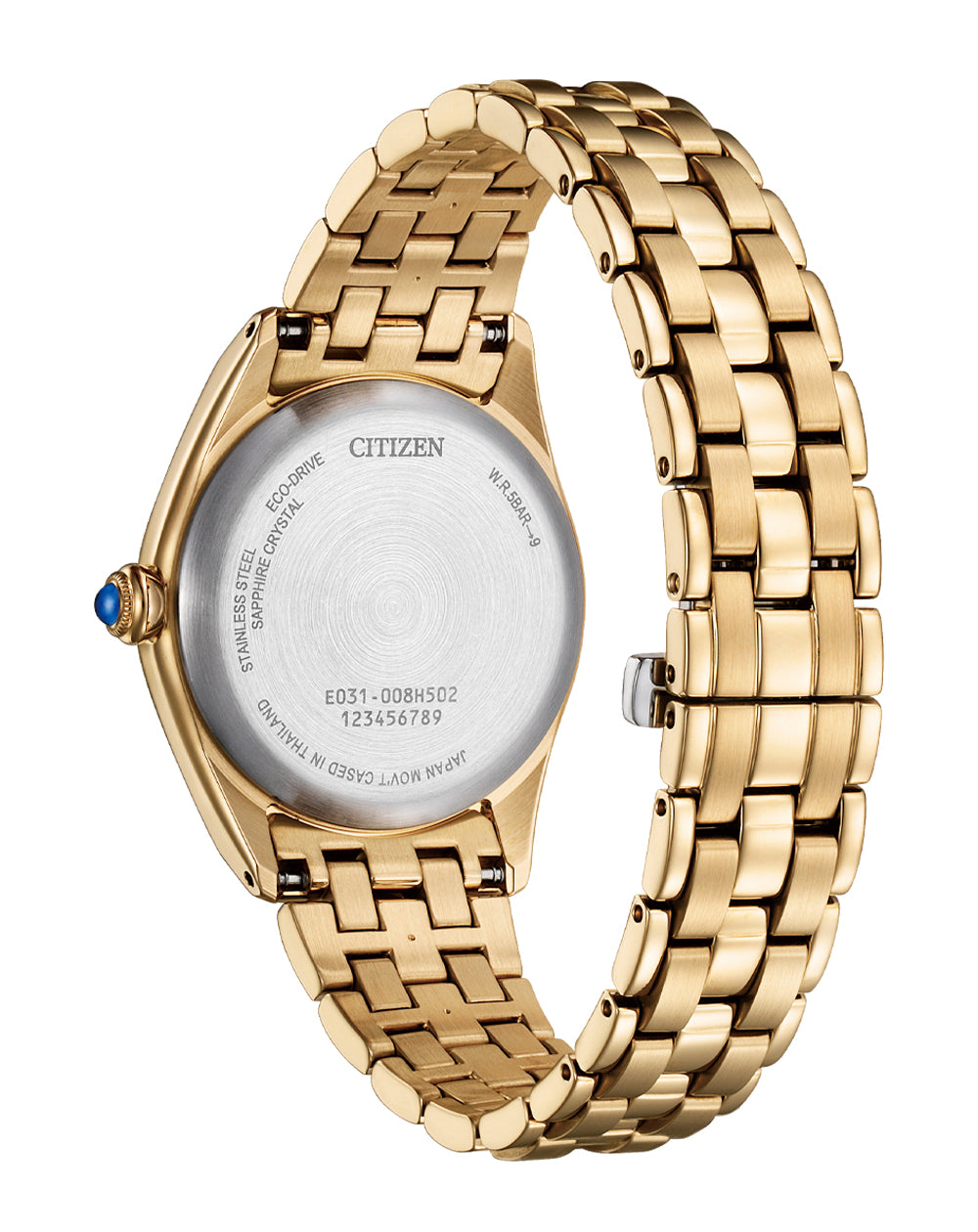 Citizen Eco-Drive Brown Dial Stainless Steel Watch EM1143-81Z
