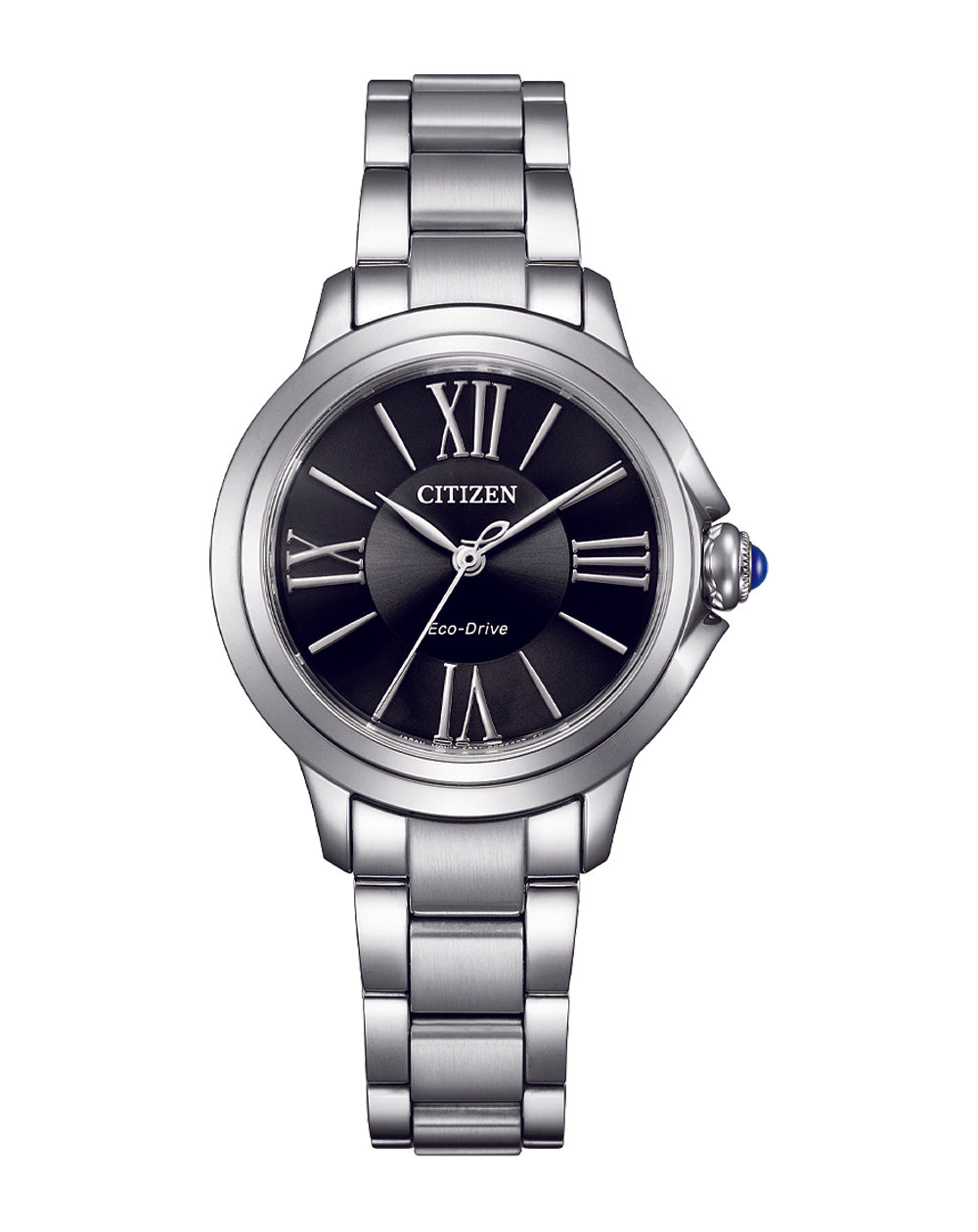 Citizen Eco-Drive L Ceci Steel Black Dial Watch EM1160-58E
