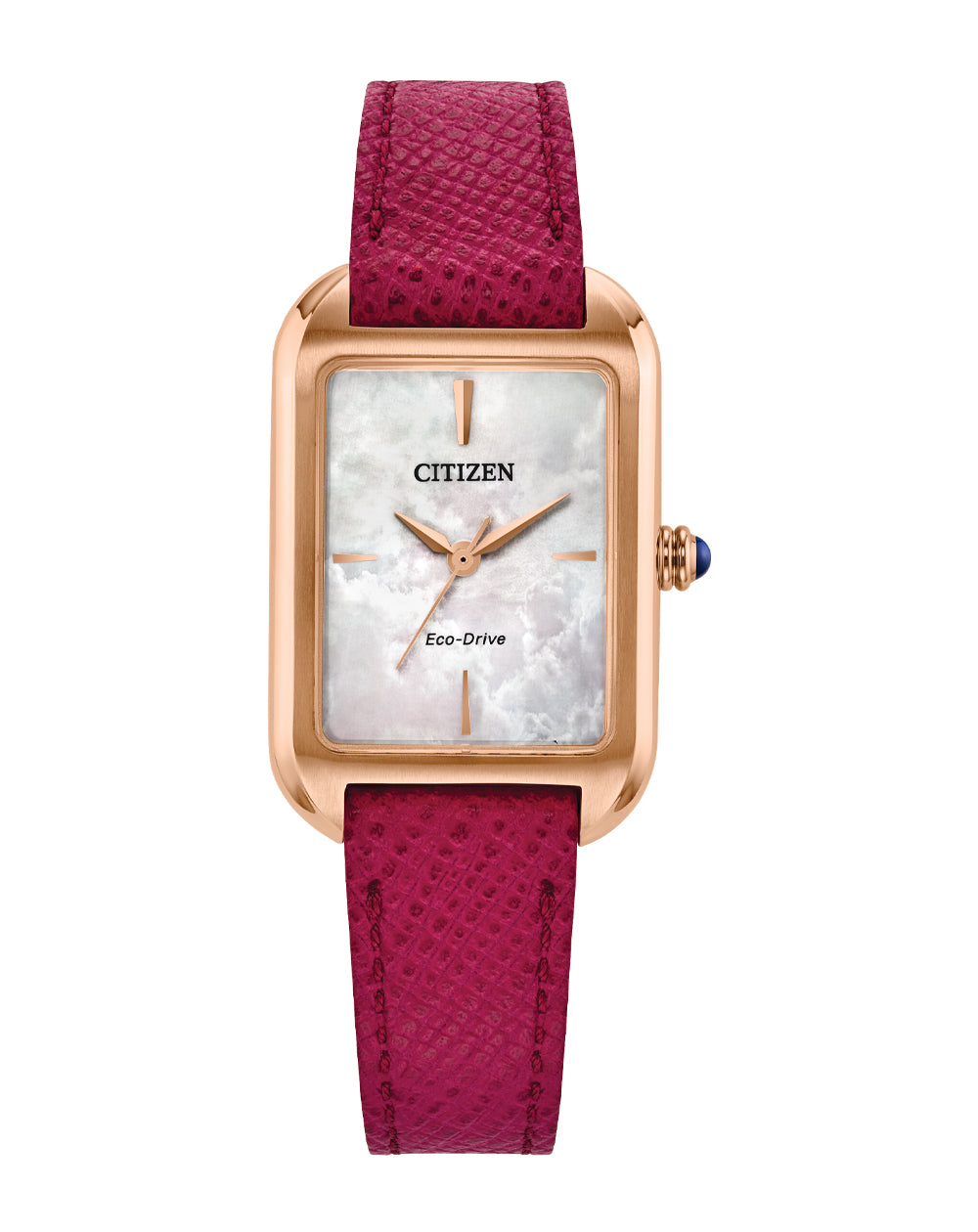 Citizen Eco-Drive Mother of Pearl Dial Leather Strap Watch EM1193-08D