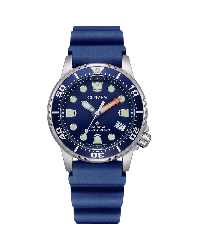 Citizen Eco Dive Blue Dial Polyurethane Strap Watch EO2021 05L Watch Direct