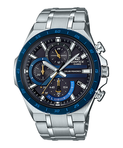 Casio Solar Powered Chronograph Silver Stainless Steel Watch EQS920DB-2A