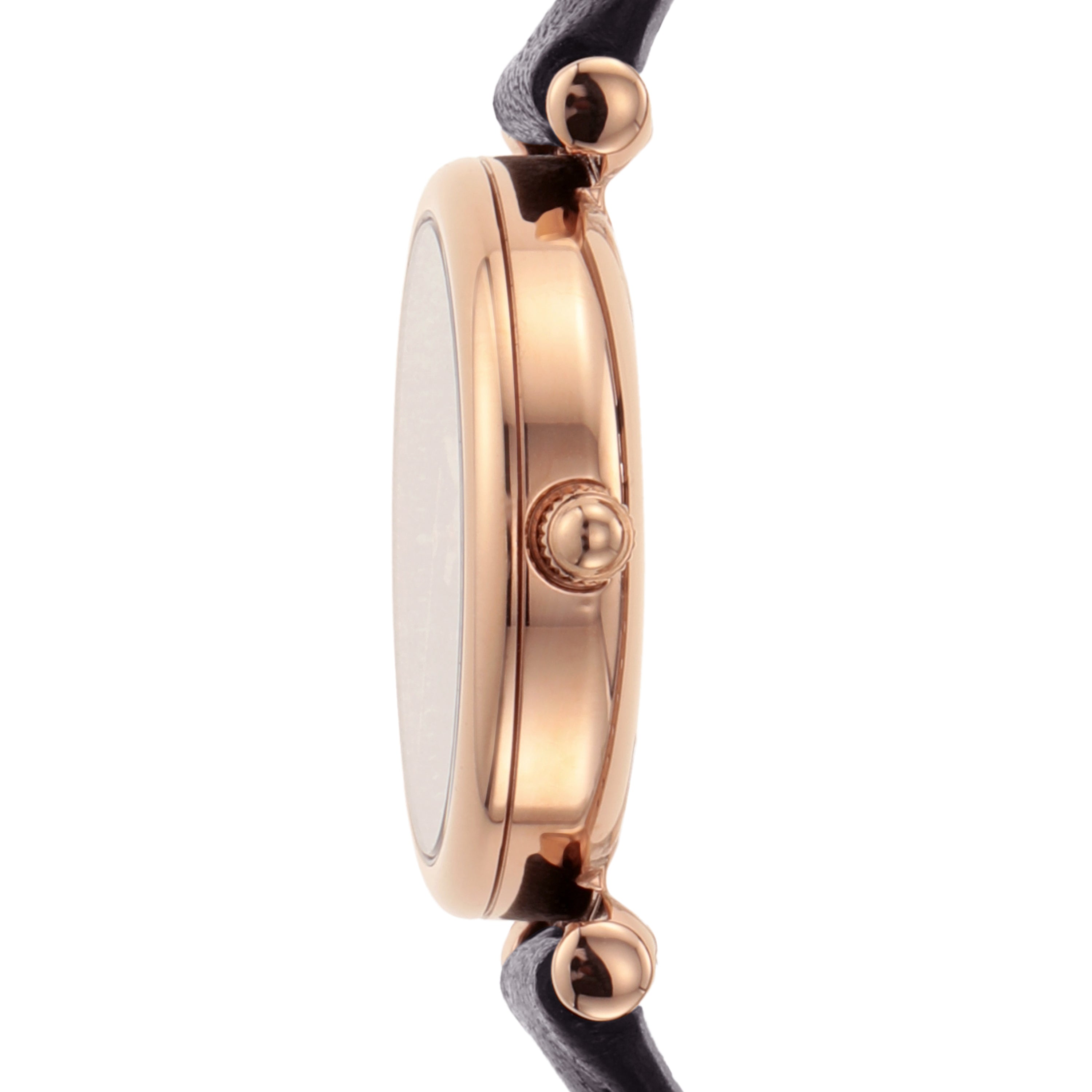 Fossil Carlie Mini Black Leather Strap Watch ES4700