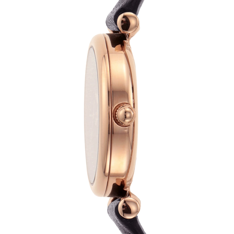 Fossil Carlie Mini Black Leather Strap Watch ES4700