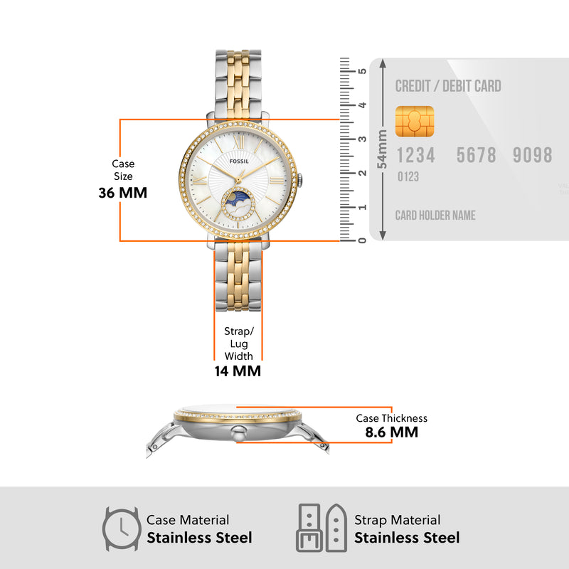 Fossil Jacqueline Three-Hand Moon phase Women's Watch ES5166