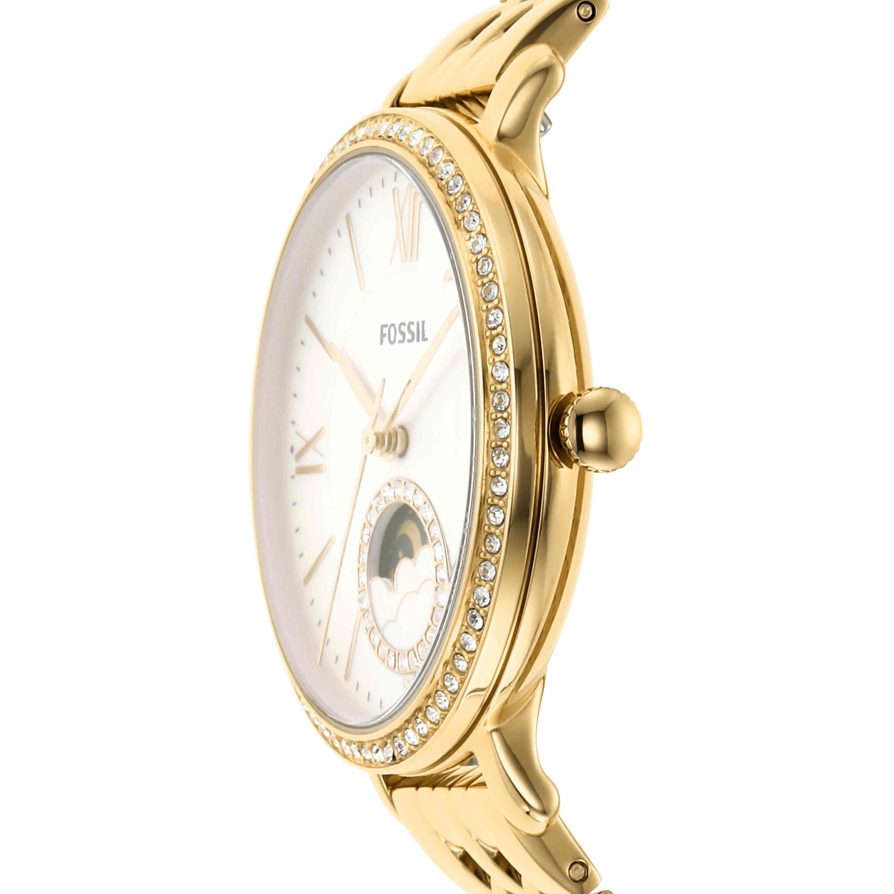 Fossil Jacqueline Sun Moon Multifunction Gold Stainless Steel Watch ES5167