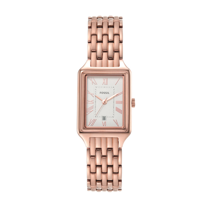 Raquel Rose Gold-Tone Stainless Steel Watch with Date by Fossil - ES5271