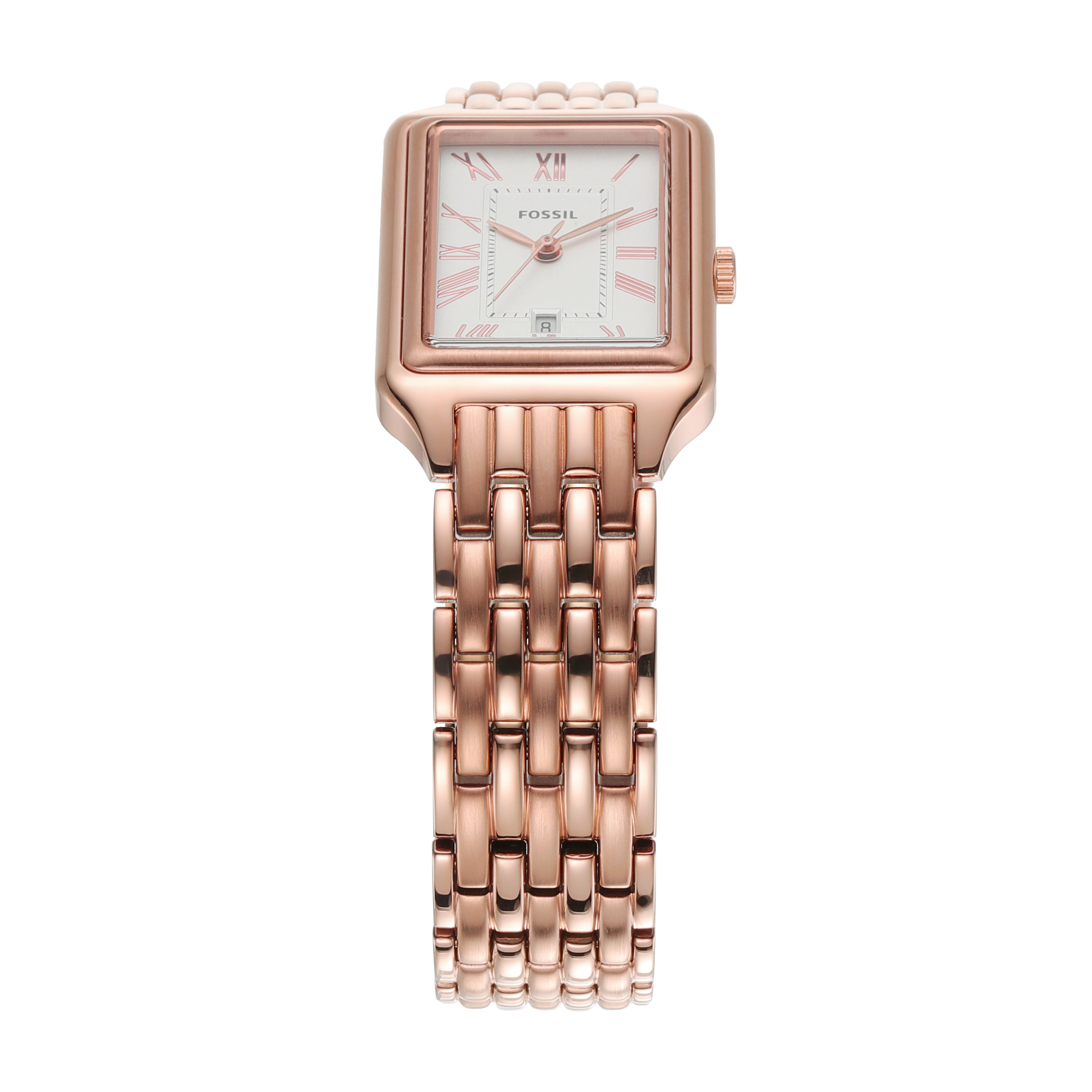 Raquel Rose Gold-Tone Stainless Steel Watch with Date by Fossil - ES5271