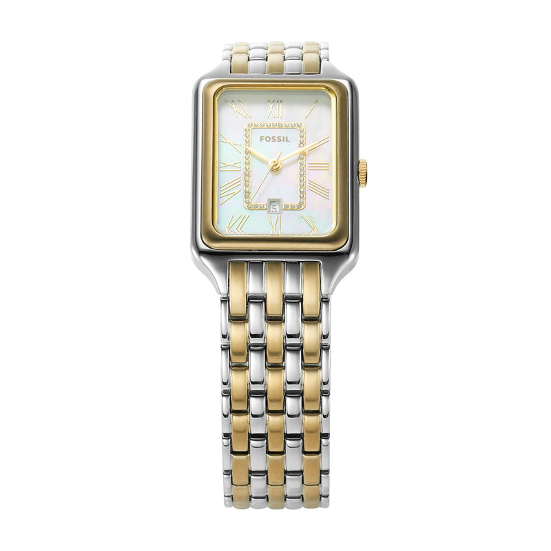 Fossil Raquel Two-Tone Stainless Steel Watch with Date Feature ES5305