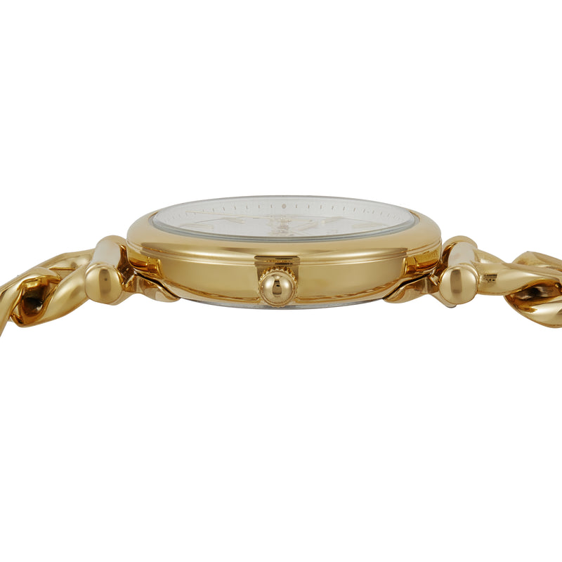 Fossil Carlie Three-Hand Silver Dial Gold Stainless Steel Watch ES5329