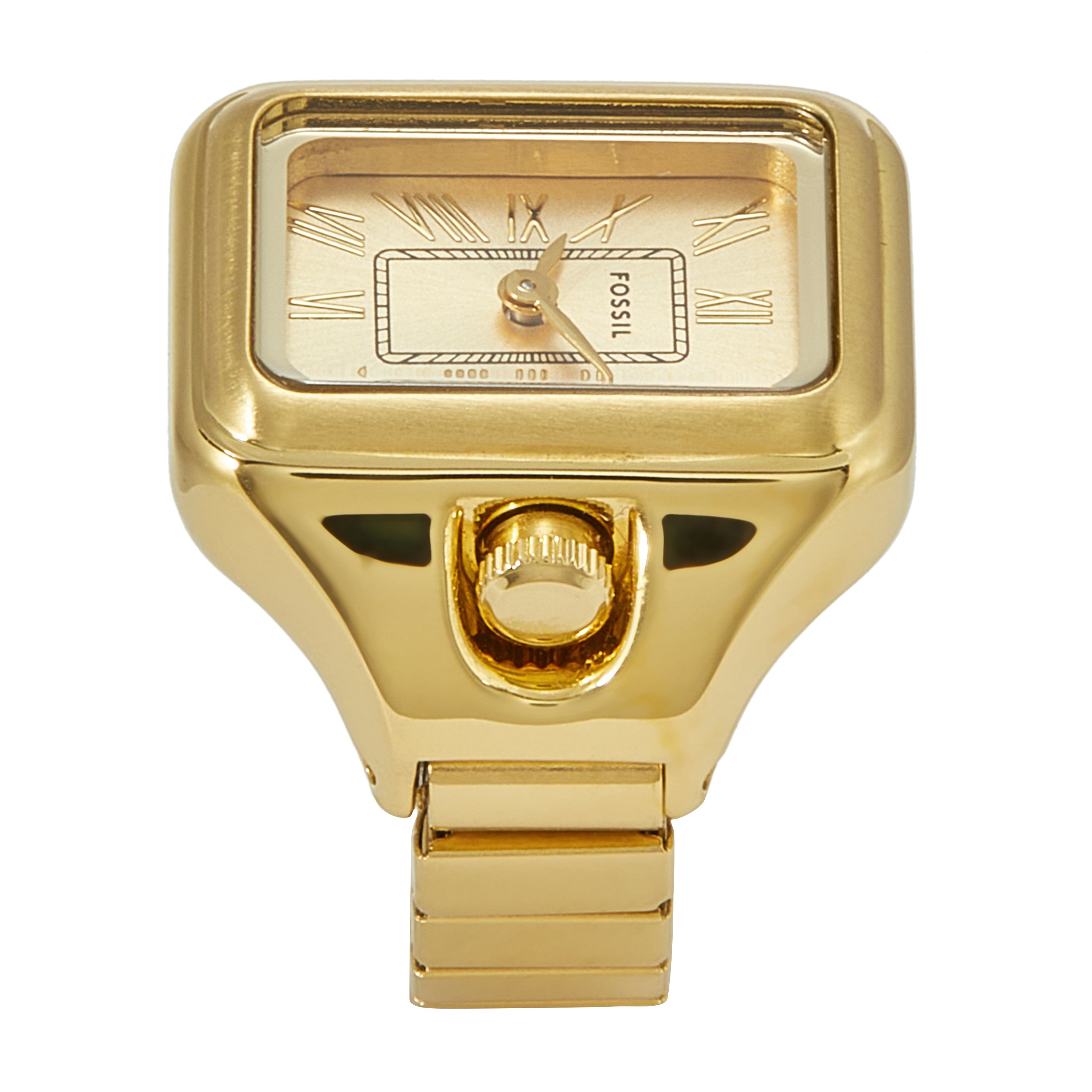 Fossil Raquel Chic Gold-Tone Stainless Steel Timekeeping Ring ES5343