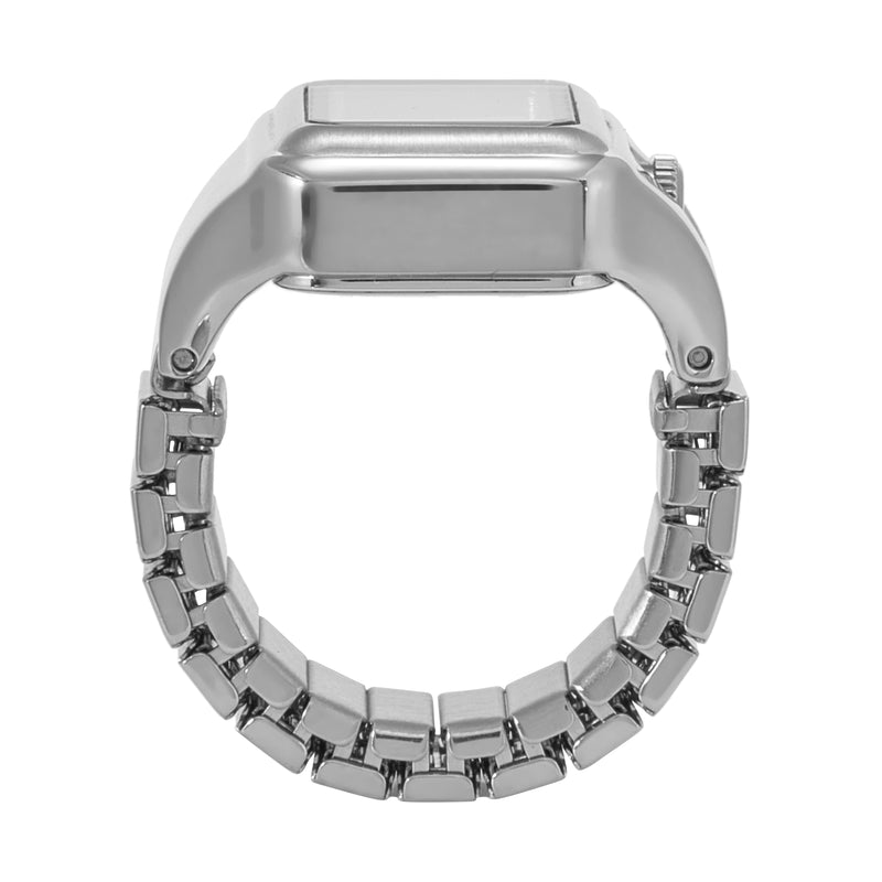 Fossil's Elegant Raquel Watch Ring - Stainless Steel with Two-Hand Movement ES5344