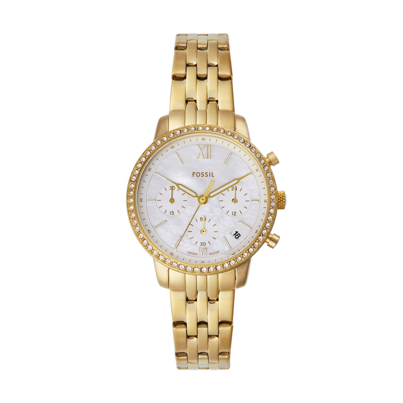 Fossil Neutra Chronograph Gold Stainless Steel Watch ES5358