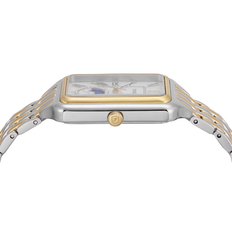 Fossil Raquel Sun Moon Multifunction Two-Tone Stainless Steel Watch ES5399