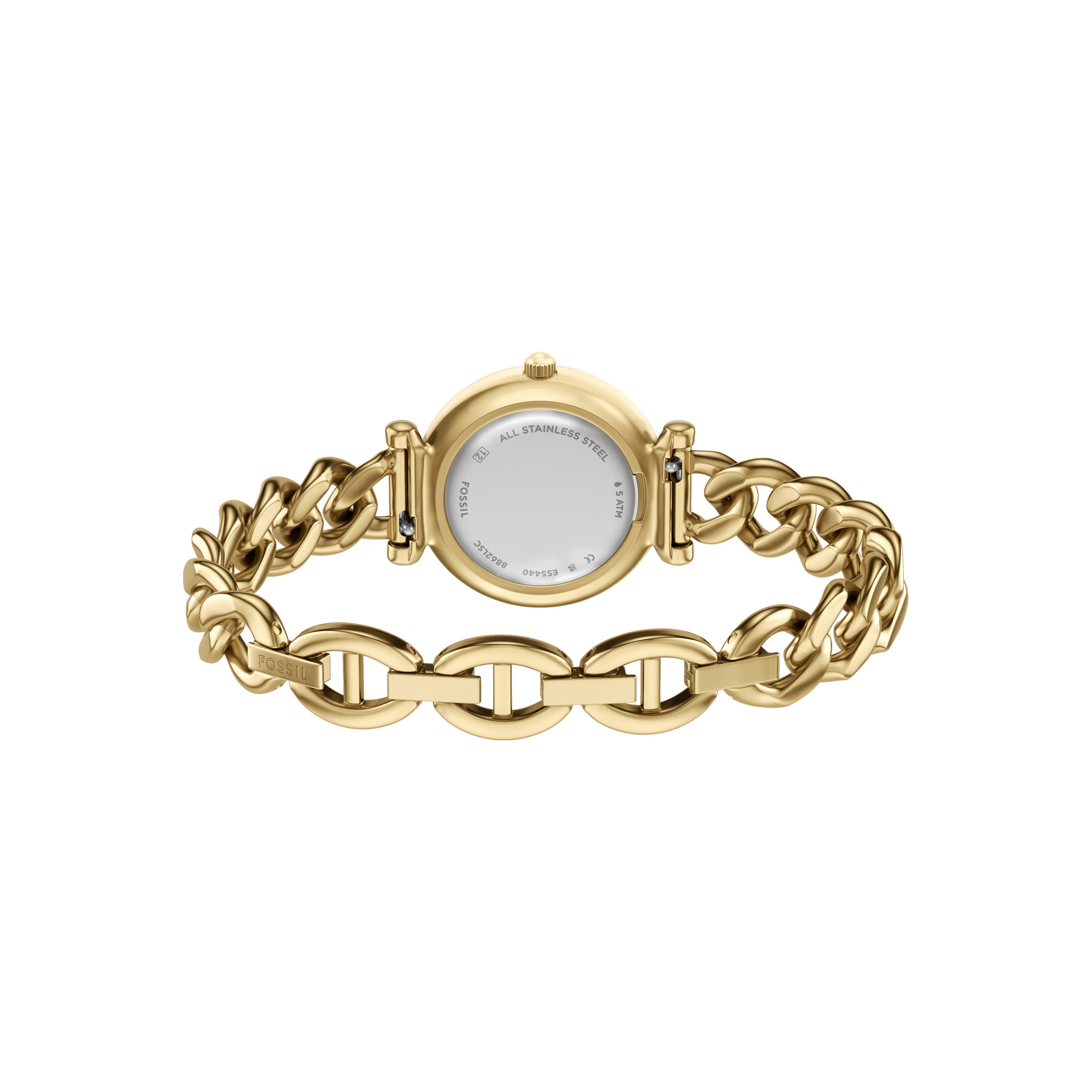 Fossil Carlie Three Hand Gold Stainless Steel Watch ES5440