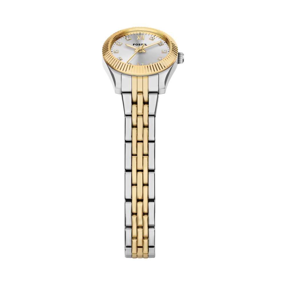 Fossil Scarlette Mini Three-Hand Two-Tone Stainless Steel Women's Watch ES5473