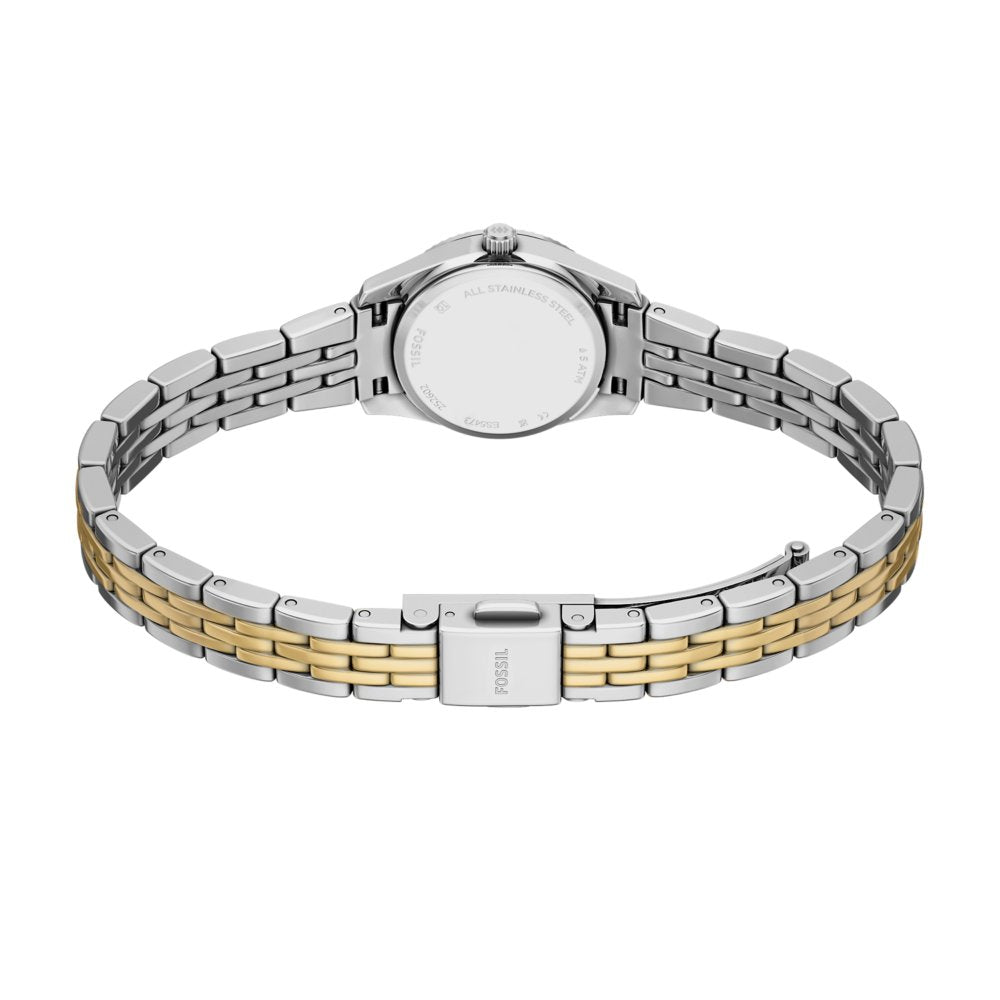 Fossil Scarlette Mini Three-Hand Two-Tone Stainless Steel Women's Watch ES5473