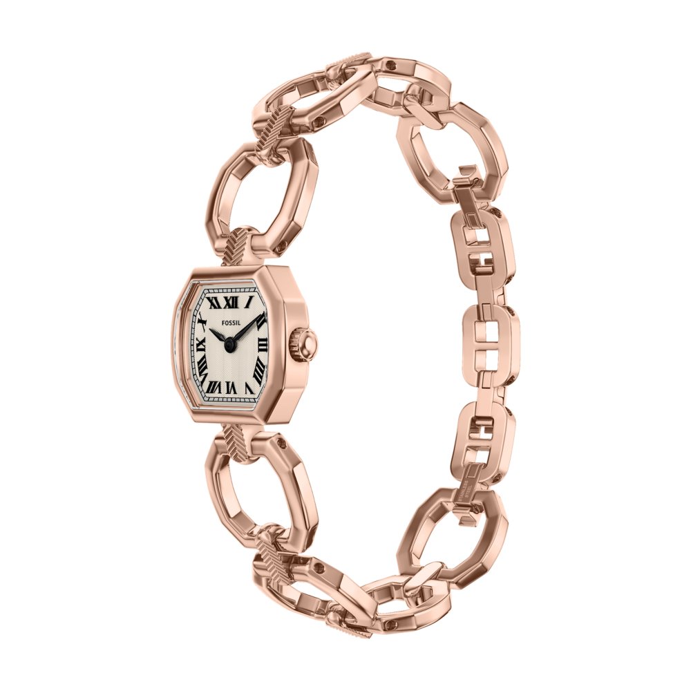 Fossil Harlow Mini Two-Hand Rose Gold-Tone Stainless Steel Women's Watch ES5484