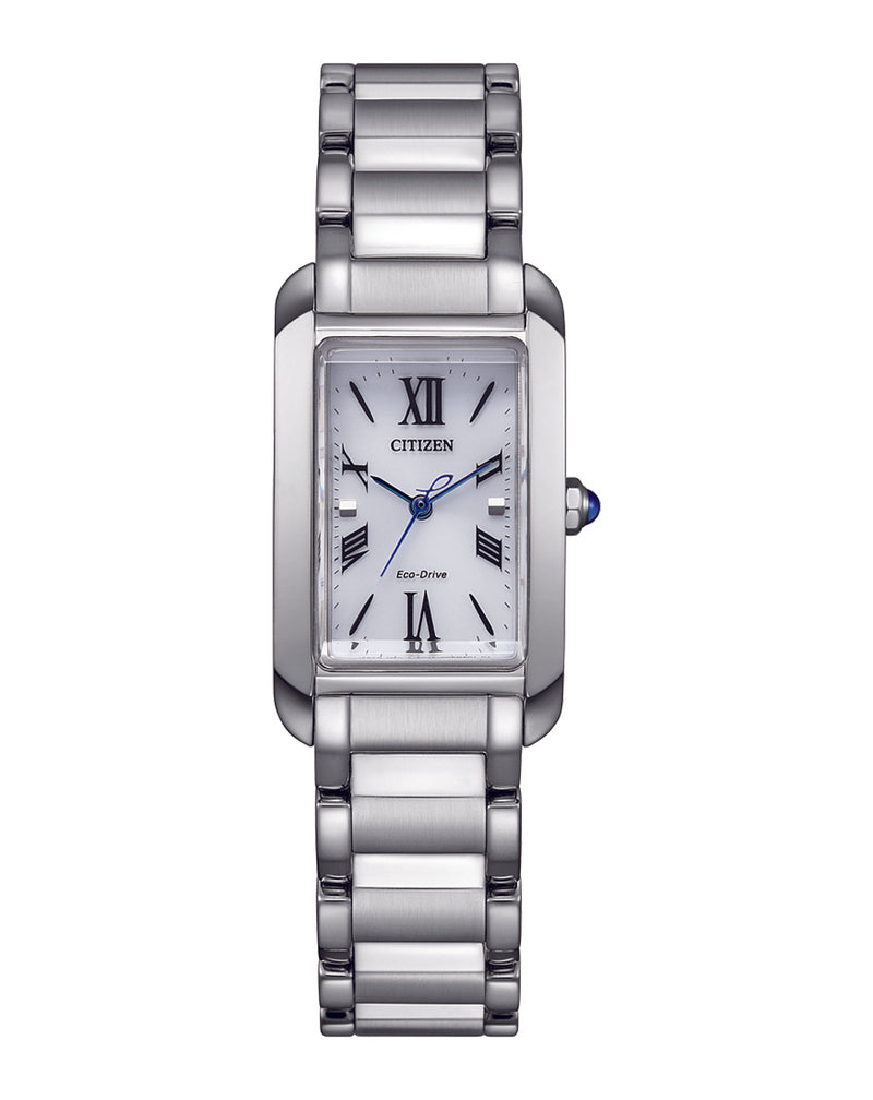 Citizen Eco-Drive L White Dial Stainless Steel Watch EW5620-55A