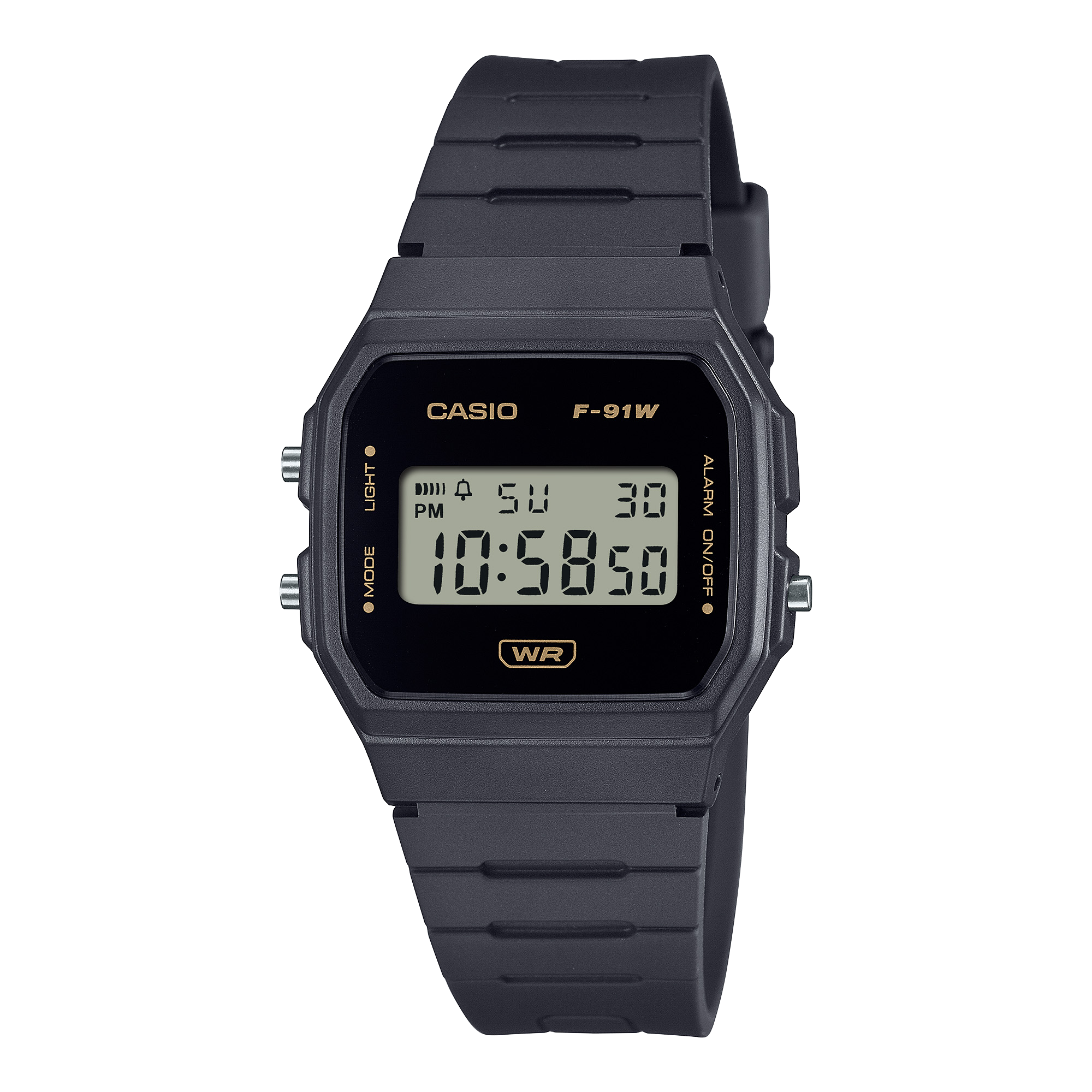 Casio Pop Black Resin Band Watch F91WB-8A