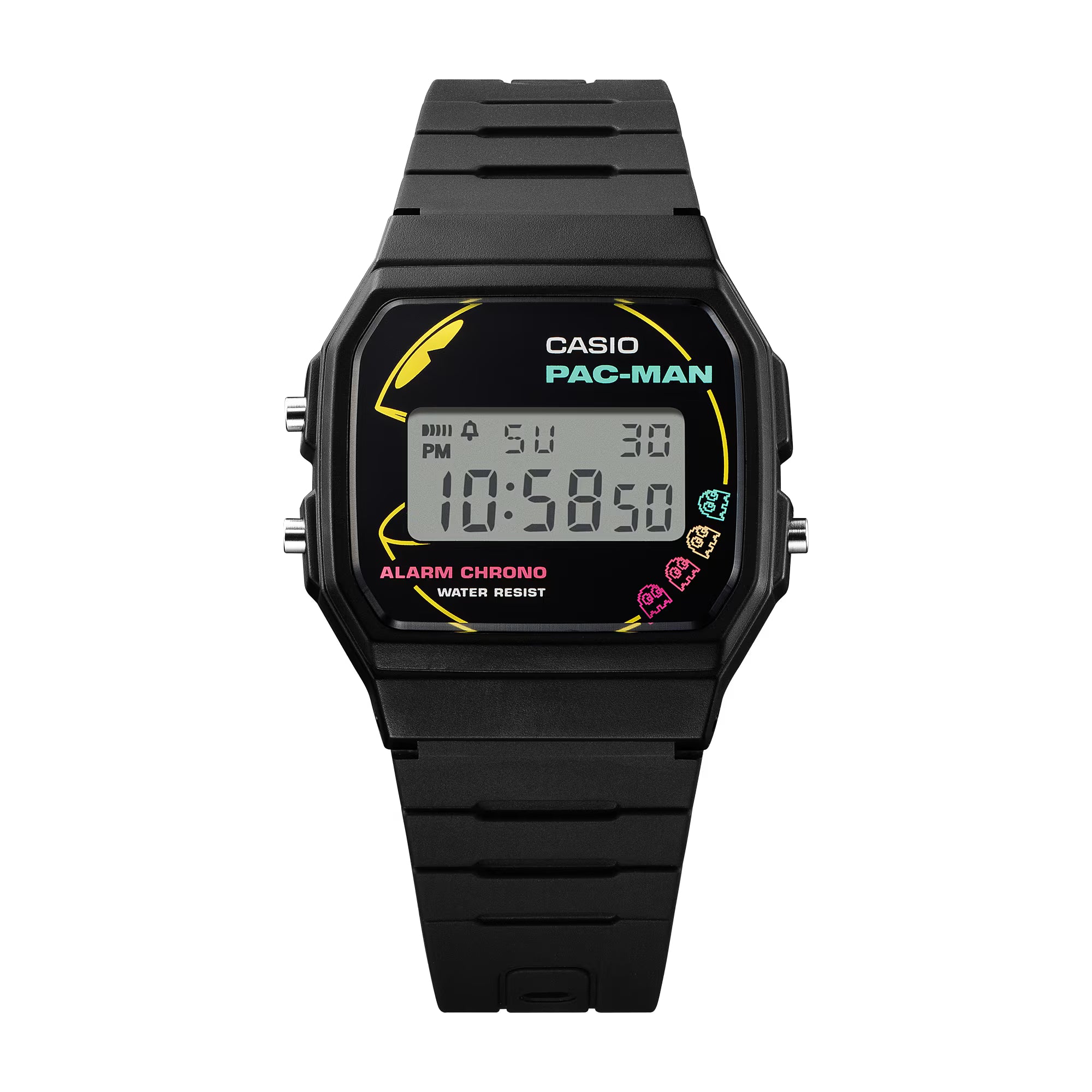 Casio x Pac man Collab Classic Digital Black Resin Band Watch F91WPC-1A